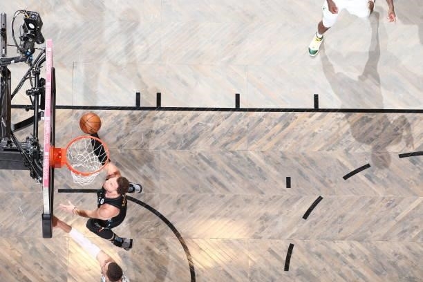 Blake Griffin of the Brooklyn Nets shoots the ball against the Milwaukee Bucks during Round 2, Game 5 of the 2021 NBA Playoffs on June 15, 2021 at...
