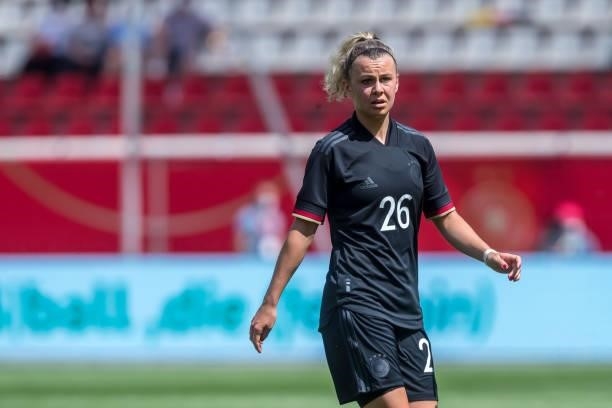 Lena Lattwein of Germany Looks on during the international friendly match between Germany Women and Chile Women at Stadion Bieberer on June 15, 2021...