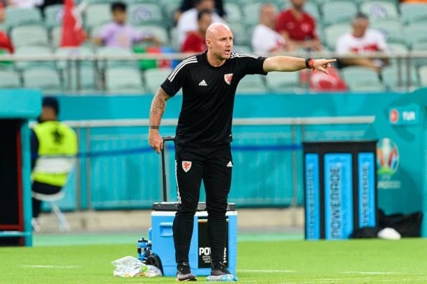 Wales Head coach Rob Page gestures during the UEFA Euro 2020 Championship Group A match between Turkey and Wales on June 16, 2021 in Baku, Azerbaijan.