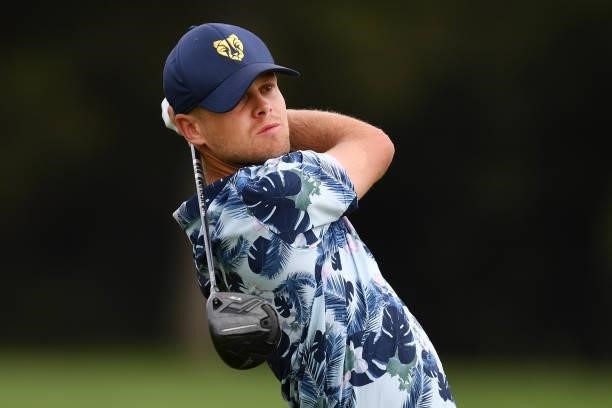 Hurly Long of Germany tees off on the second hole during Day Three of the Challenge de Espana at Iberostar Real Club de Golf Novo Sancti Petri on...