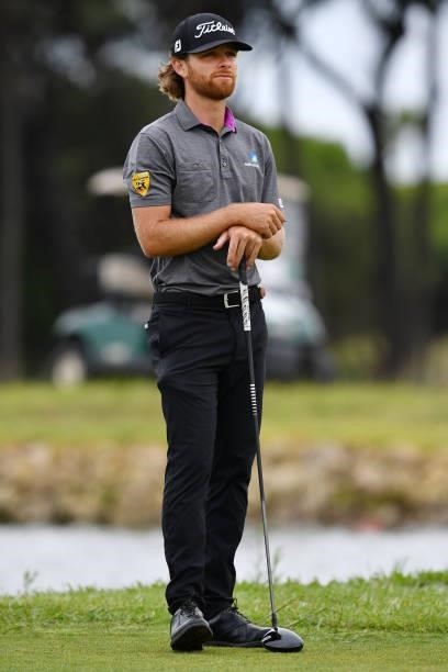 Blake Windred of Australia before tees off on the second hole during Day Three of the Challenge de Espana at Iberostar Real Club de Golf Novo Sancti...