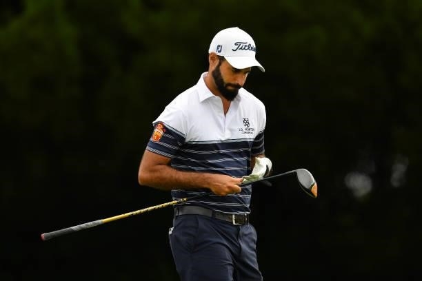 Santiago Tarrio of Spain after tees off on the first hole during Day Four of the Challenge de Espana at Iberostar Real Club de Golf Novo Sancti Petri...