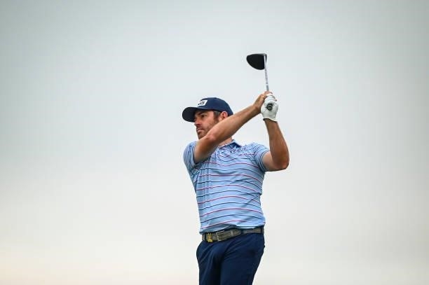 Louis Oosthuizen of South Africa plays his shot from the sixth tee during the first round of the 121st U.S. Open on the South Course at Torrey Pines...