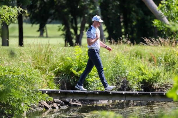 Theo Humphrey walks on the 12th hole during the second round of the Wichita Open Benefitting KU Wichita Pediatrics at Crestview Country Club on June...