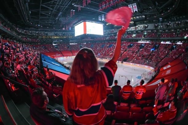 June 18: The fans wait for the Game Three of the Stanley Cup Semifinals of the 2021 Stanley Cup Playoffs between the Montreal Canadiens and the Vegas...