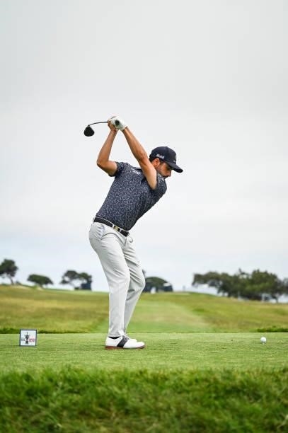 Abraham Ancer of Mexico at the top of his swing as he plays his shot from the second tee during the second round of the 121st U.S. Open on the South...