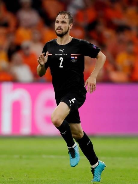 Andreas Ulmer of Austria during the EURO match between Holland v Austria at the Johan Cruijff Arena on June 17, 2021 in Amsterdam Netherlands