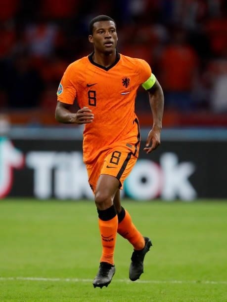 Georginio Wijnaldum of Holland during the EURO match between Holland v Austria at the Johan Cruijff Arena on June 17, 2021 in Amsterdam Netherlands