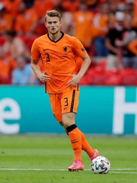 Matthijs de Ligt of Holland during the EURO match between Holland v Austria at the Johan Cruijff Arena on June 17, 2021 in Amsterdam Netherlands