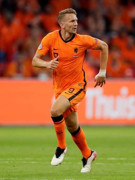 Luuk de Jong of Holland during the EURO match between Holland v Austria at the Johan Cruijff Arena on June 17, 2021 in Amsterdam Netherlands