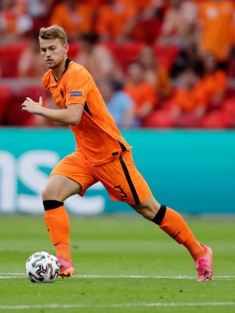 Matthijs de Ligt of Holland during the EURO match between Holland v Austria at the Johan Cruijff Arena on June 17, 2021 in Amsterdam Netherlands