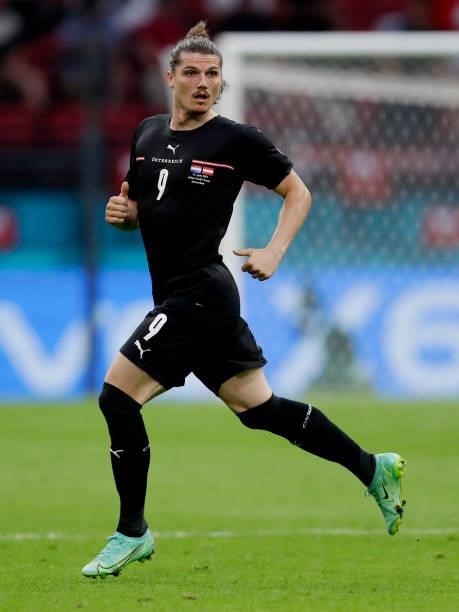 Marcel Sabitzer of Austria during the EURO match between Holland v Austria at the Johan Cruijff Arena on June 17, 2021 in Amsterdam Netherlands