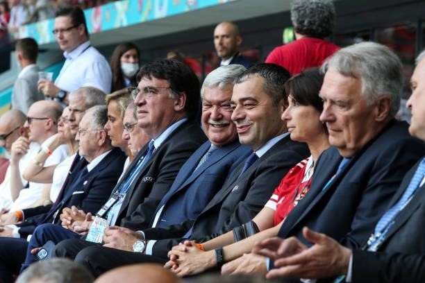 General Secretary Theodore Theodoridiss, Sándor Csányi Chairman and CEO of OTP Bank Group, and UEFA National Associations Director Zoran Lakovic...