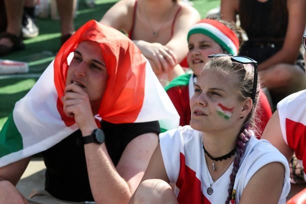 Fans during the UEFA Euro 2020 Championship Group F match between Hungary and France at Puskas Arena on June 19, 2021 in Budapest, Hungary.