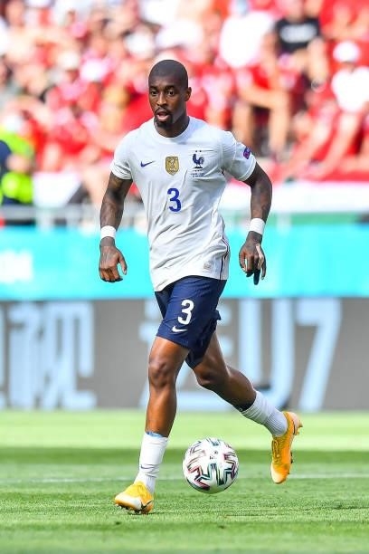 Presnel KIMPEMBE of France during the UEFA European Championship football match between Hungary and France at Ferenc Puskas on June 19, 2021 in...