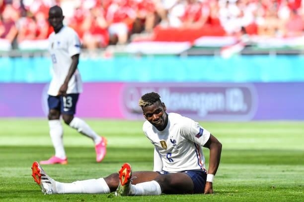 Paul POGBA of France during the UEFA European Championship football match between Hungary and France at Ferenc Puskas on June 19, 2021 in Budapest,...