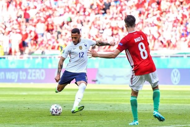 Corentin TOLISSO of France during the UEFA European Championship football match between Hungary and France at Ferenc Puskas on June 19, 2021 in...