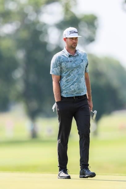Vogel looks on from the 16th hole during the third round of the Wichita Open Benefitting KU Wichita Pediatrics at Crestview Country Club on June 19,...