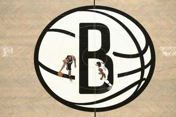 James Harden of the Brooklyn Nets handles the ball during the game against the Milwaukee Bucks during Round 2, Game 7 of the 2021 NBA Playoffs on...