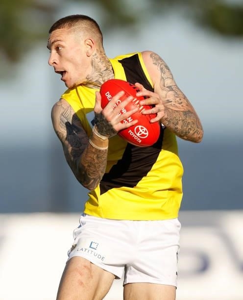 Matthew Parker of the Tigers in action during the VFL Round 10 match between the Williamstown Seagulls and the Richmond Tigers at Downer Oval on June...