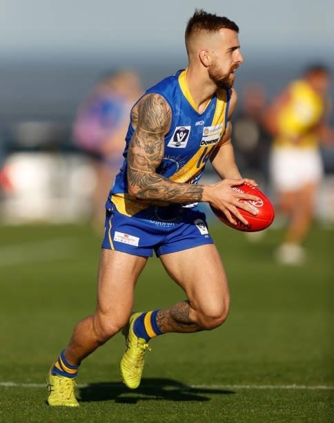 Jordan Gallucci of the Seagulls in action during the VFL Round 10 match between the Williamstown Seagulls and the Richmond Tigers at Downer Oval on...