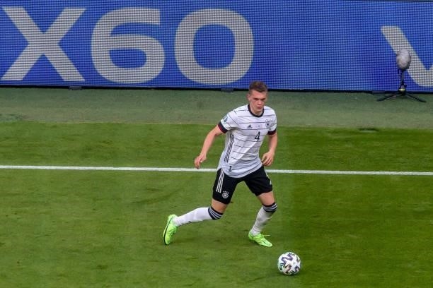 Matthias Ginter of Germany controls the ball during the UEFA Euro 2020 Championship Group F match between Portugal and Germany at Football Arena...