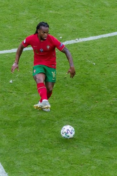 Renato Sanches of Portugal controls the ball during the UEFA Euro 2020 Championship Group F match between Portugal and Germany at Football Arena...