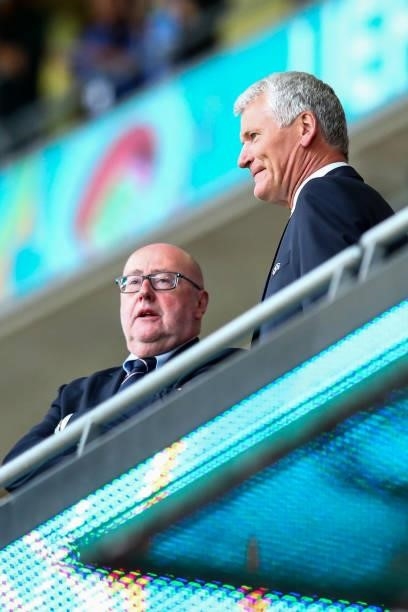 David Gill the Vice-President of the UEFA Executive Committee during the UEFA Euro 2020 Championship Group D match between England and Scotland at...