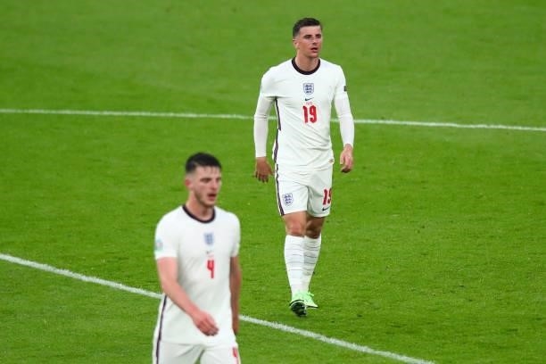 Mason Mount of England during the UEFA Euro 2020 Championship Group D match between England and Scotland at Wembley Stadium on June 18, 2021 in...