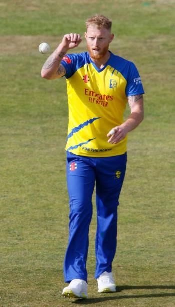 Ben Stokes of Durham during the Vitality Blast match between Durham Cricket and Birmingham Bears at Emirates Riverside on June 20, 2021 in...
