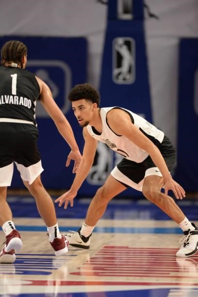 League Prospect, Scotty Pippen Jr. Plays defense during the 2021 NBA G League Elite Camp on June 20, 2021 at the Wintrust Arena in Chicago, Illinois....