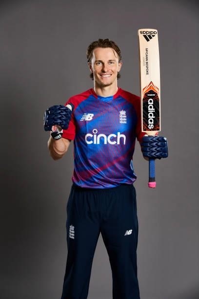 Tom Curran of England poses during a portrait session at Sophia Gardens on June 20, 2021 in Cardiff, Wales.