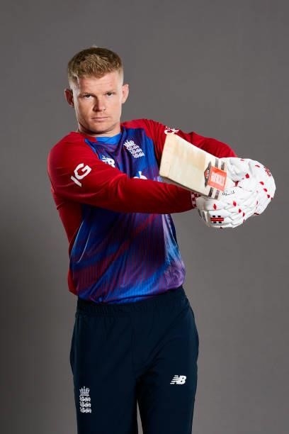 Sam Billings of England poses during a portrait session at Sophia Gardens on June 20, 2021 in Cardiff, Wales.