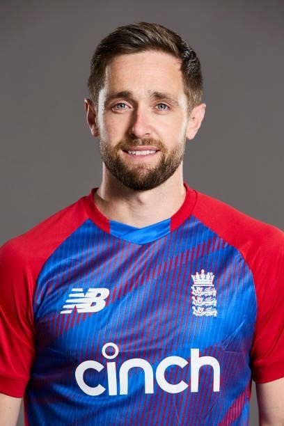Chris Woakes of England poses during a portrait session at Sophia Gardens on June 20, 2021 in Cardiff, Wales.