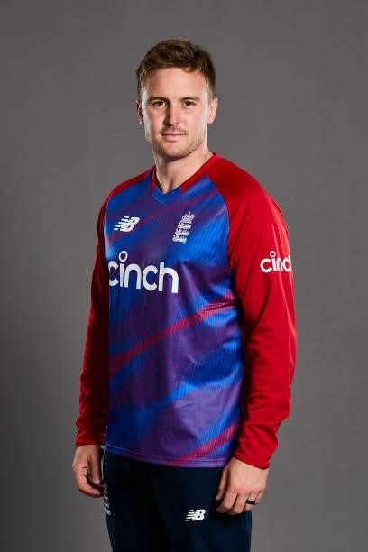 Jason Roy of England poses during a portrait session at Sophia Gardens on June 20, 2021 in Cardiff, Wales.