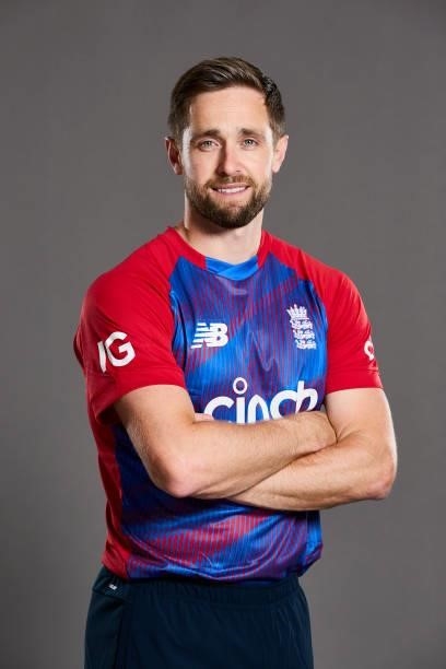 Chris Woakes of England poses during a portrait session at Sophia Gardens on June 20, 2021 in Cardiff, Wales.
