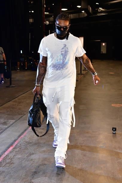 Jae Crowder of the Phoenix Suns arrives before the game against the LA Clippers during Game 1 of the Western Conference Finals of the 2021 NBA...