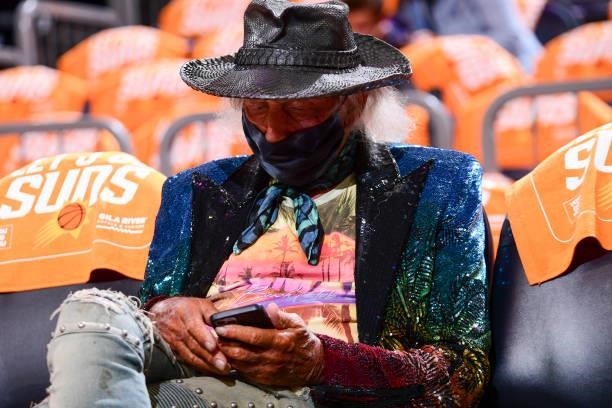 Superfan, James Goldstein attends a game between the LA Clippers and Utah Jazz during Game 1 of the Western Conference Finals of the 2021 NBA...