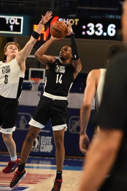 League Prospect, Javonte Smart shoots the ball during the 2021 NBA G League Elite Camp on June 20, 2021 at the Wintrust Arena in Chicago, Illinois....