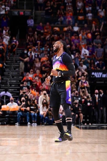 Jae Crowder of the Phoenix Suns smiles during the game against the LA Clippers during Game 1 of the Western Conference Finals of the 2021 NBA...