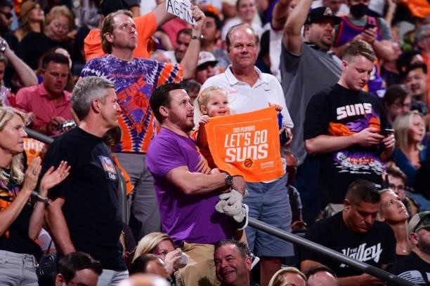 Phoenix Suns fans attends a game against the LA Clippers during Game 1 of the Western Conference Finals of the 2021 NBA Playoffs on June 20, 2021 at...