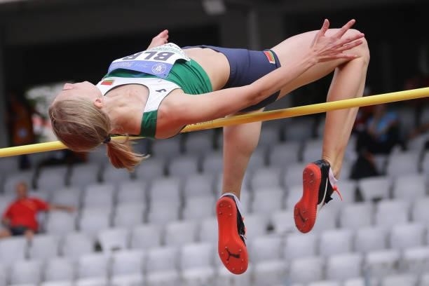 Zita Goossens of Belarus competes in the Women's High Jump Final on Day 2 at the European Athletics Team Championships First League on June 20, 2021...