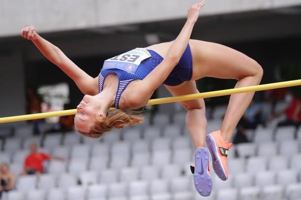 Elisabeth Pihela of Estonia competes in the Women's High Jump Final on Day 2 at the European Athletics Team Championships First League on June 20,...