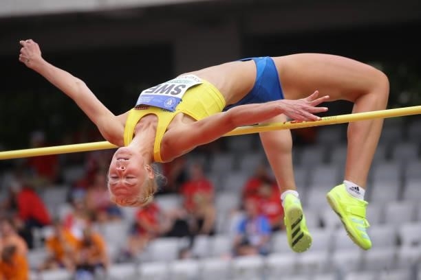 Maja Nilsson of Sweden competes in the Women's High Jump Final on Day 2 at the European Athletics Team Championships First League on June 20, 2021 in...
