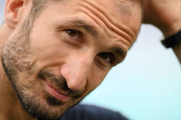 Giorgio Chiellini of Italy during the UEFA Euro 2020 Championship Group A match between Italy and Wales at Olimpico Stadium on June 20, 2021 in Rome,...