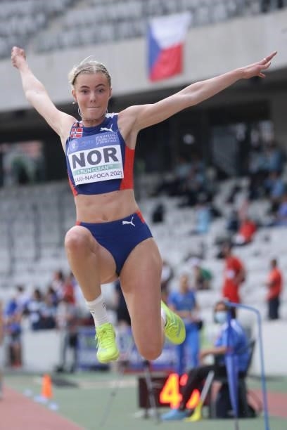 Thale Leirfall of Norway competes in the Women's Long Jump Final on Day 2 at the European Athletics Team Championships First League on June 20, 2021...