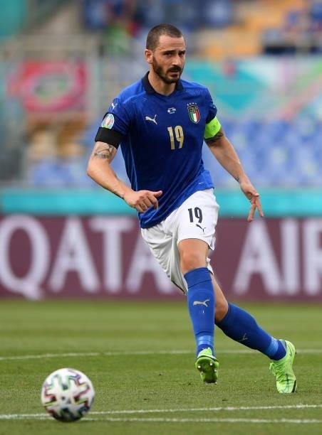 Leonardo Bonucci of Italy during the UEFA Euro 2020 Championship Group A match between Italy and Wales at Olimpico Stadium on June 20, 2021 in Rome,...