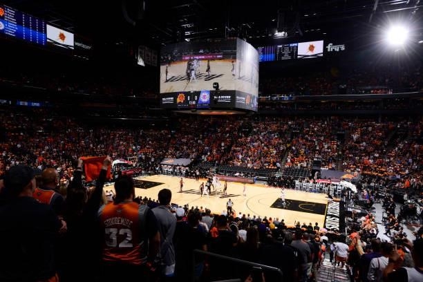 Wide shot of the arena during the Phoenix Suns game against the LA Clippers during Game 1 of the Western Conference Finals of the 2021 NBA Playoffs...