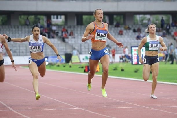 Lieke Klaver of Netherlands in the Women's 200m Final A on Day 2 at the European Athletics Team Championships First League on June 20, 2021 in...