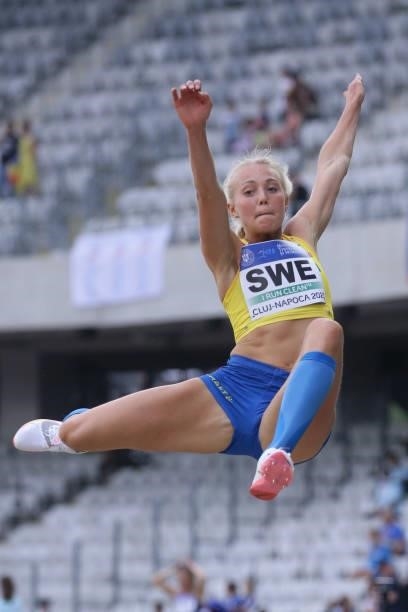 Tilde Johansson of Sweden competes in the Women's Long Jump Final on Day 2 at the European Athletics Team Championships First League on June 20, 2021...